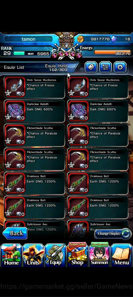 Grand Summoners Accounts Global|Rank 29|11 Ascend+2 TW|[Shuna,Jakuzure]+TW, image 9