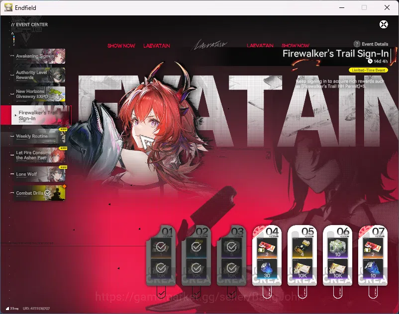 Arknights: Endfield Accounts Starter-Mid | ASIA |  6-Star Laevatian | 6-Star La image 7