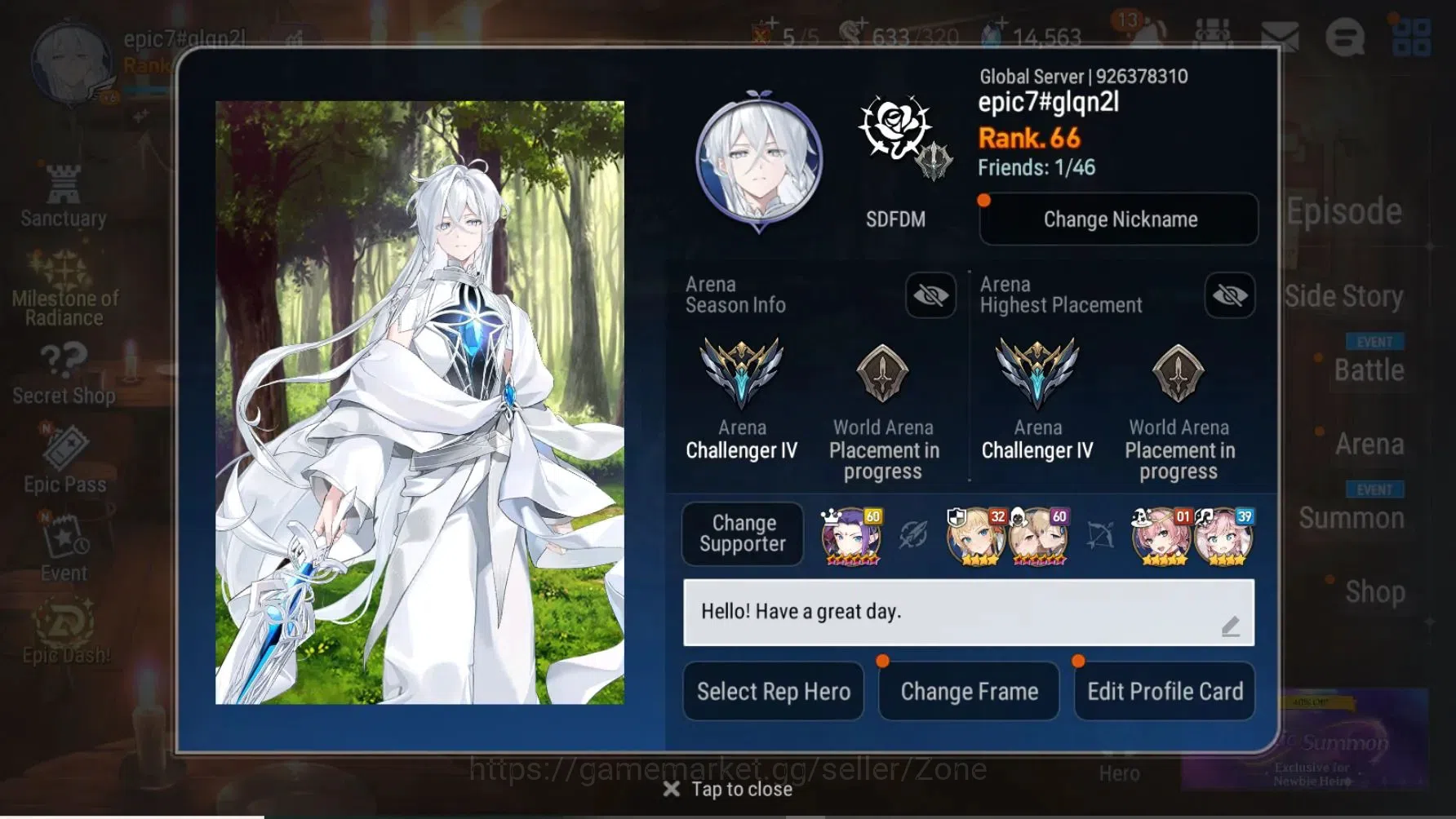 Epic Seven Accounts High-End Global|15ML (RnL, Gras.Straze, Arby, SECeline, DLilibet Etc.)1,6K MM|PoH+Bless ON|Energy 1