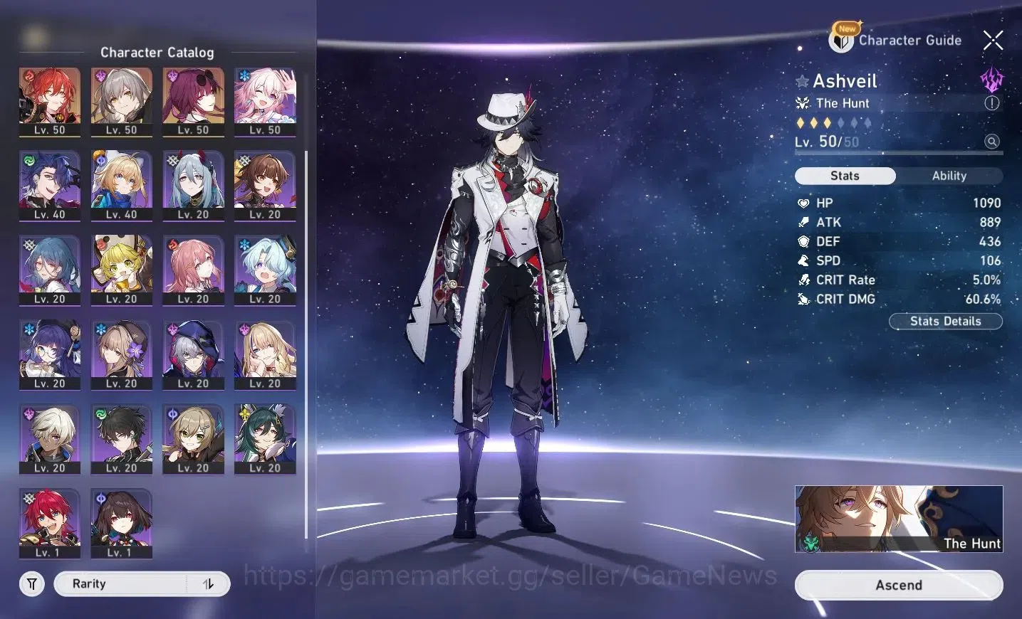 Honkai Star Rail Accounts Asia|TL 40|5 Limited| Saber+Sign, Ashveil, Kafka,  image 2