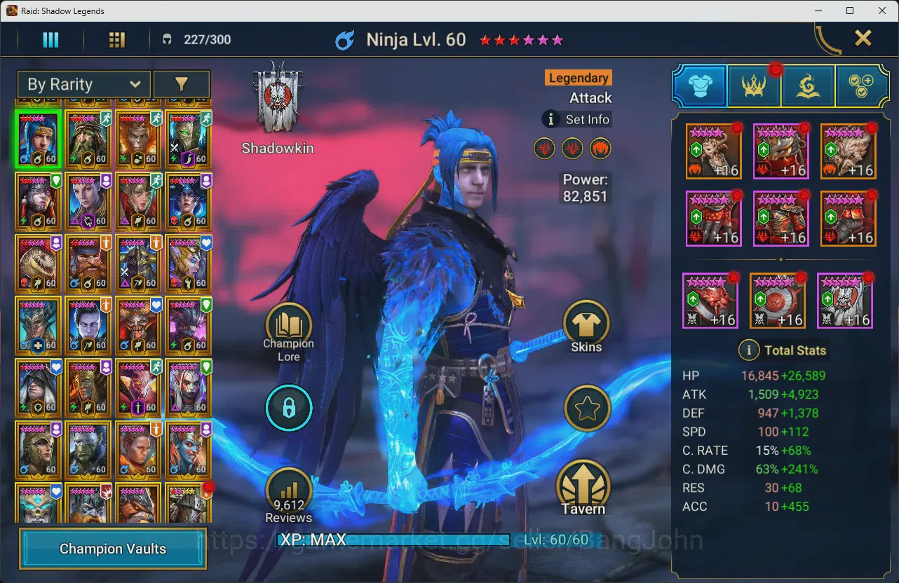 Raid: Shadow Legends Accounts Lv100Max 12MPower|5Mythic(Mezomel,Calamitus,Gizmak image 12
