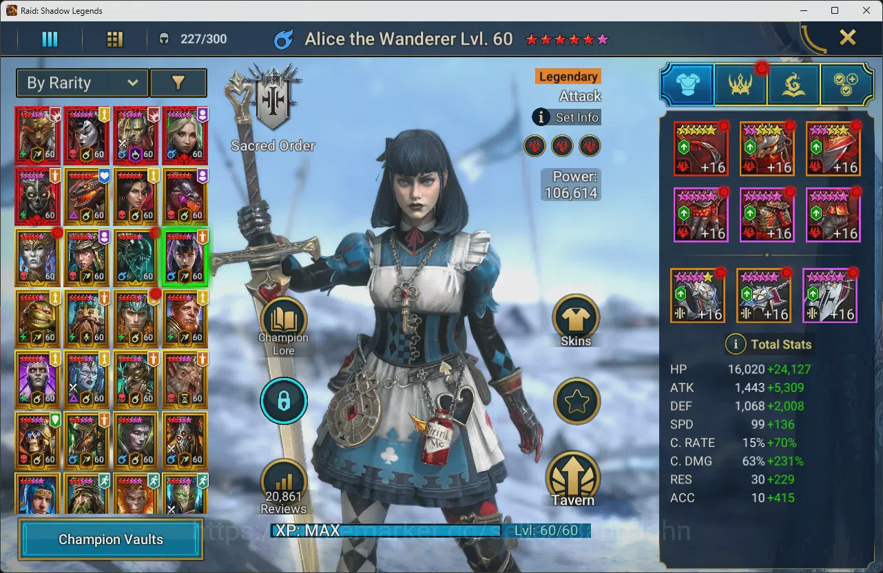 Raid: Shadow Legends Accounts Lv100Max 12MPower|5Mythic(Mezomel,Calamitus,Gizmak image 13