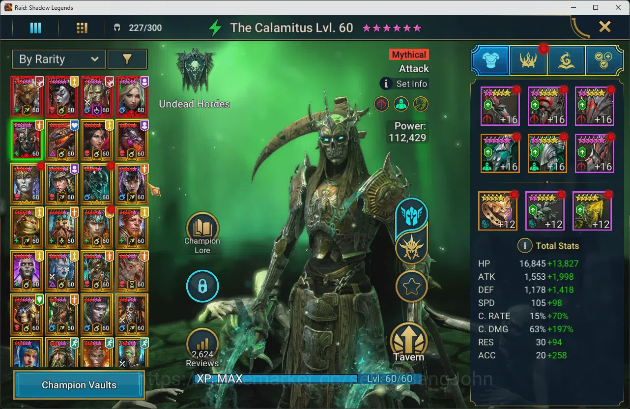Raid: Shadow Legends Accounts Lv100Max 12MPower|5Mythic(Mezomel,Calamitus,Gizmak image 16