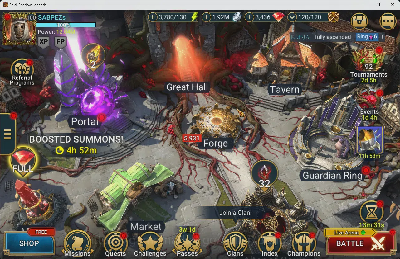 Raid: Shadow Legends Accounts Lv100Max 12MPower|5Mythic(Mezomel,Calamitus,Gizmak image 20