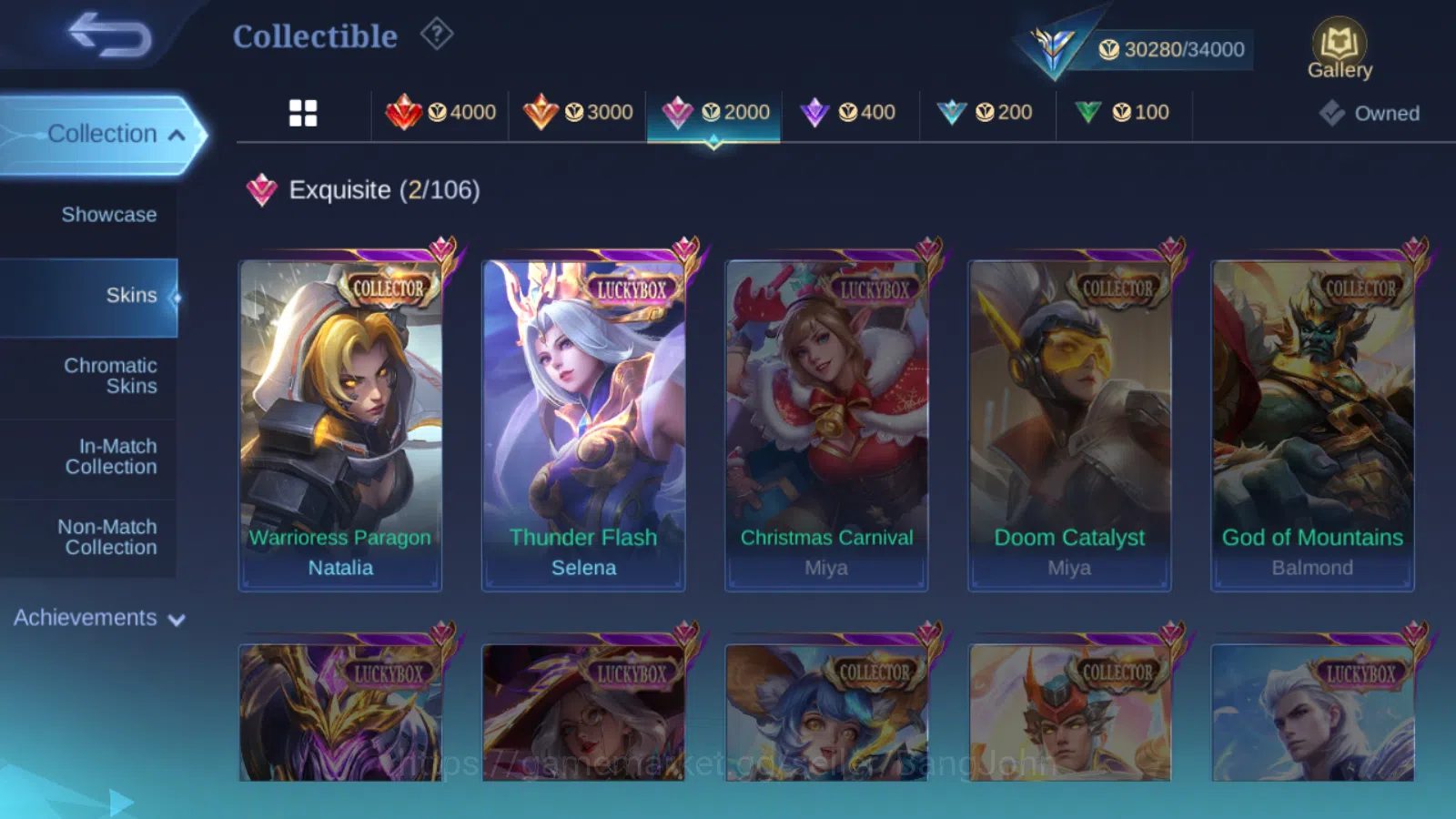 Mobile Legends: Bang Bang Accounts Hero 81 | skin 136 | emblem all max | expert colle image 7