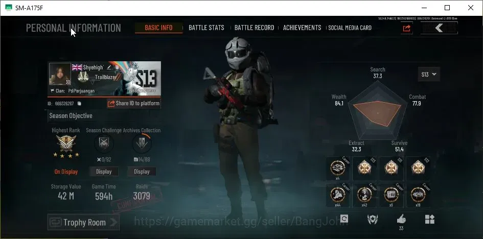 Arena Breakout Accounts Others Mobile|LV 30|SV 42M|CV 10M| Exclusive MG H416,Symphony AR57|OF AKM,TB M4A1,CBe FAL,SS MDR,AEX 1