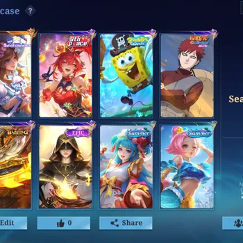 Mobile Legends: Bang Bang Accounts Smurf Hero 52|Skins 86|Ex Glory 67|Sanrio Floryn,SpongB Cyclops,P Ace Fanny,Gaara