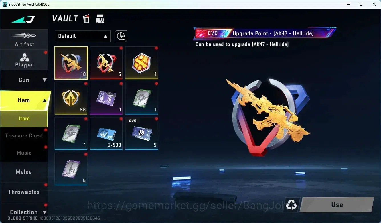 Blood Strike Accounts ASIA | Collab AK47-Sacred Axe SDS | Ultra Vector-D image 13