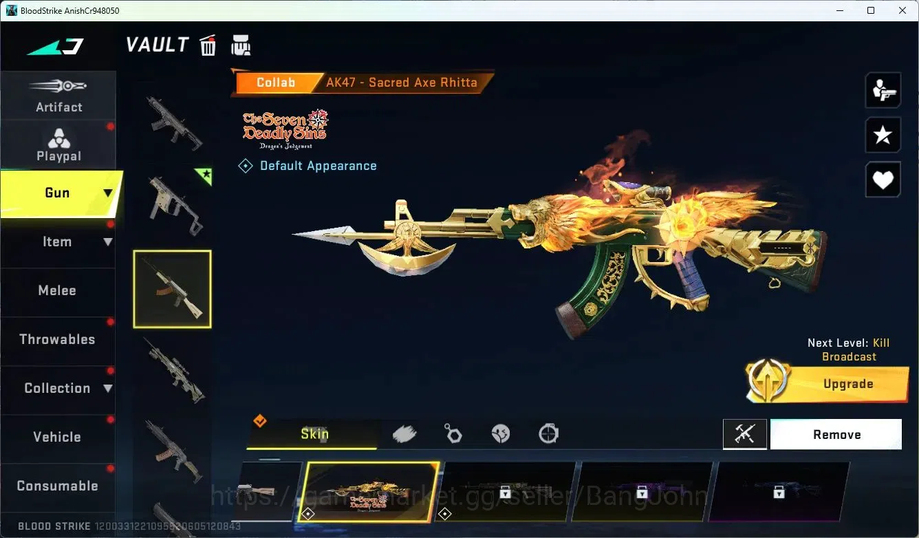 Blood Strike Accounts ASIA | Collab AK47-Sacred Axe SDS | Ultra Vector-D image 14
