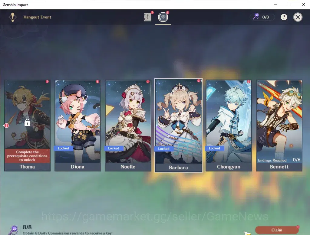 Genshin Impact Accounts ASIA|AR 49|All Unset|3 Limited + 3 (*5Weapon)|Mavu image 15