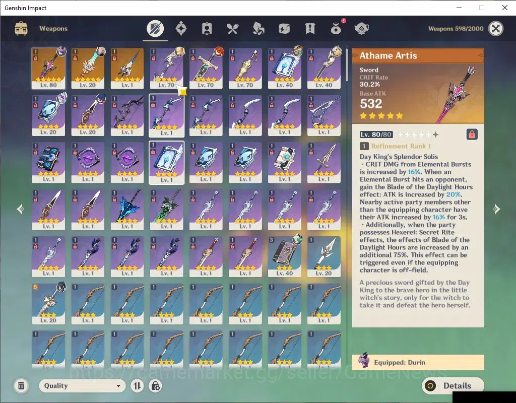Genshin Impact Accounts ASIA|AR 49|All Unset|3 Limited + 3 (*5Weapon)|Mavu image 4