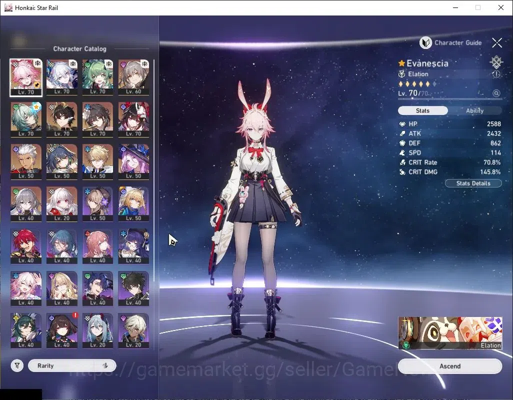 Honkai Star Rail Accounts Asia|TL 56|9 Limited|9 SR Pass+12,8k SJ|Ruan Mei E image 4