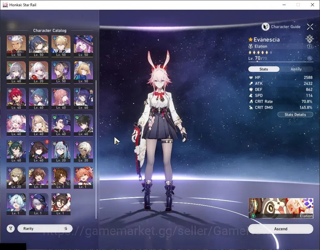 Honkai Star Rail Accounts Asia|TL 56|9 Limited|9 SR Pass+12,8k SJ|Ruan Mei E image 5