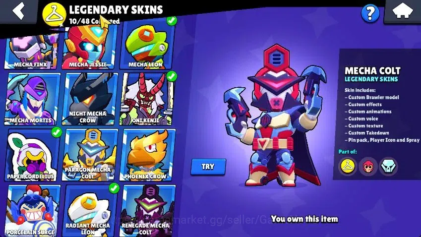 Brawl Stars Accounts Lvl 78|22K Trophy|88 Brawlers 24 MAX Lvl|5 Hypch Skins [DA Edgar,DM mortis] 10 Legend 6 Myth 44 14
