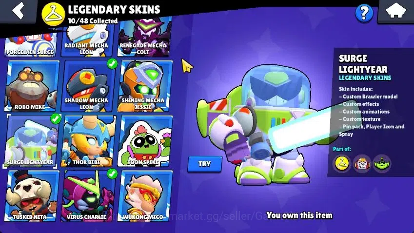 Brawl Stars Accounts Lvl 78|22K Trophy|88 Brawlers 24 MAX Lvl|5 Hypch Skins [DA Edgar,DM mortis] 10 Legend 6 Myth 44 15
