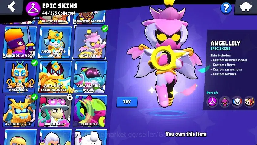 Brawl Stars Accounts Lvl 78|22K Trophy|88 Brawlers 24 MAX Lvl|5 Hypch Skins [DA Edgar,DM mortis] 10 Legend 6 Myth 44 18