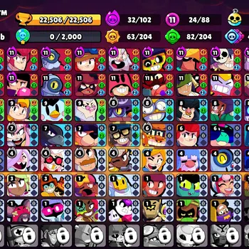 Brawl Stars Accounts Lvl 78|22K Trophy|88 Brawlers 24 MAX Lvl|5 Hypch S image 1