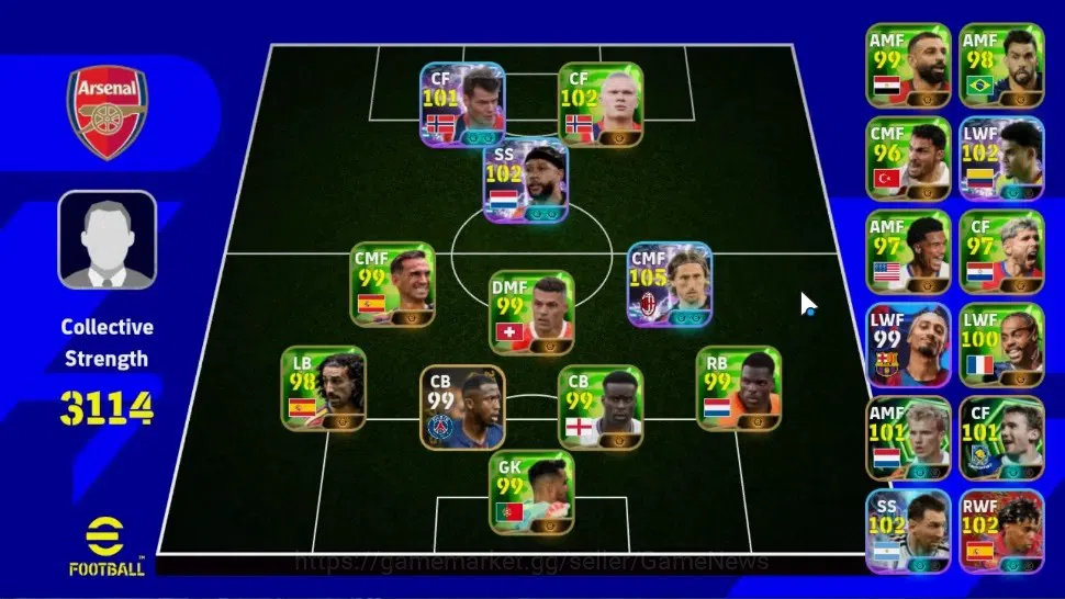 eFootball Accounts Legends & Iconic Players Android|Show Time Luka Modric,Memphis Depay,Luis Diaz,Alexander Sorloth|Epic 1