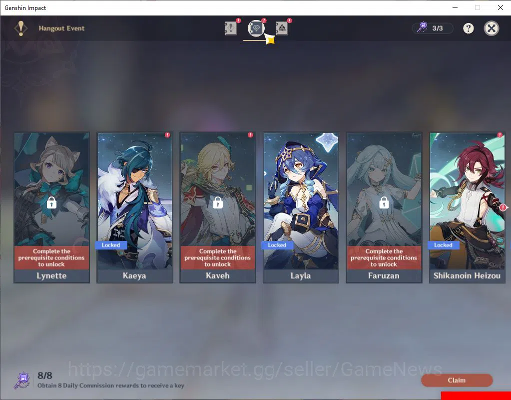 Genshin Impact Accounts ASIA|AR 55|7 Limited+1(*5Weapon)|Flins,Xilonen,Eul image 4
