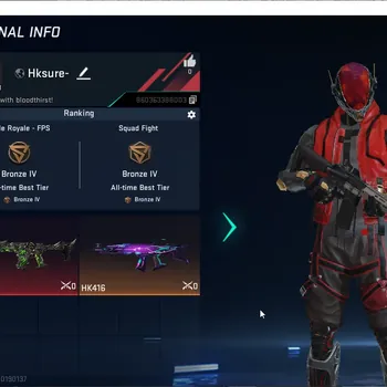 Blood Strike Accounts Collab Skin ASIA|1 ETERNAL Gun: MCX-Noxdra|1 ULTRA HK416-Neural Calculuc ||Check SS|LogNetEase(BS1437Z)