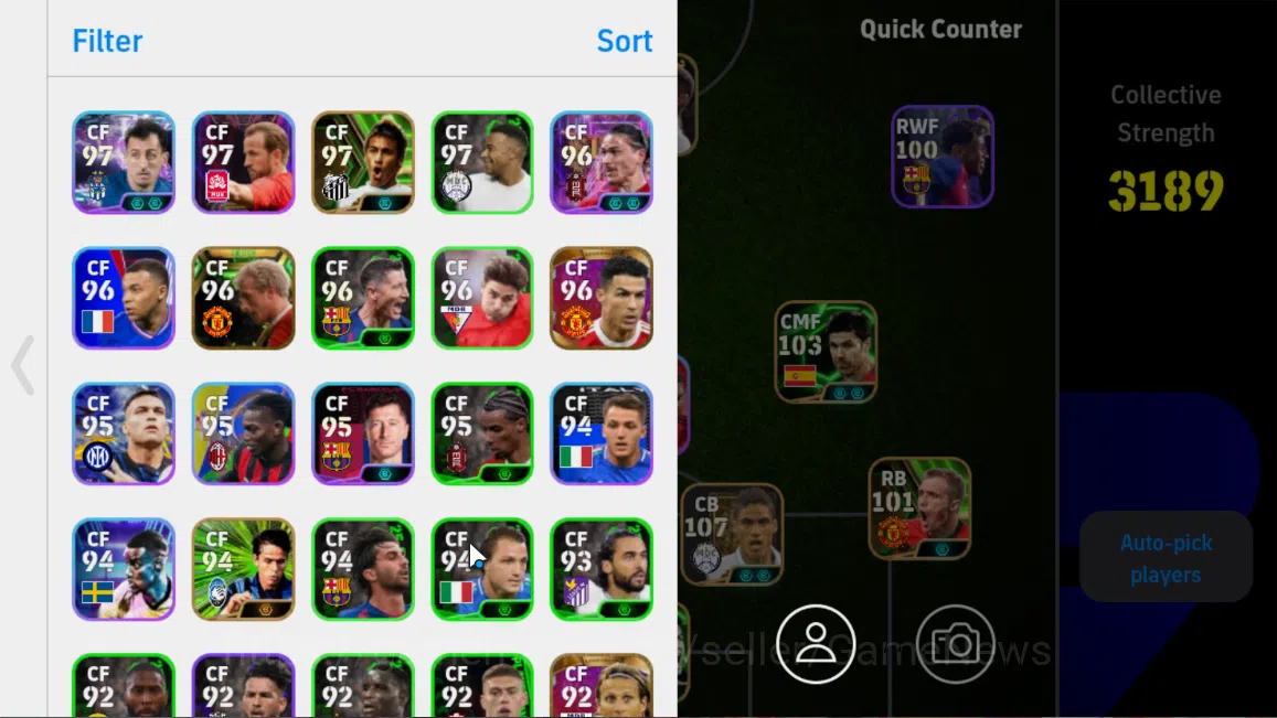 eFootball Accounts Mobile|Kevin DeBruyne(PhenomPass),Neymar Jr(BlitzC image 2