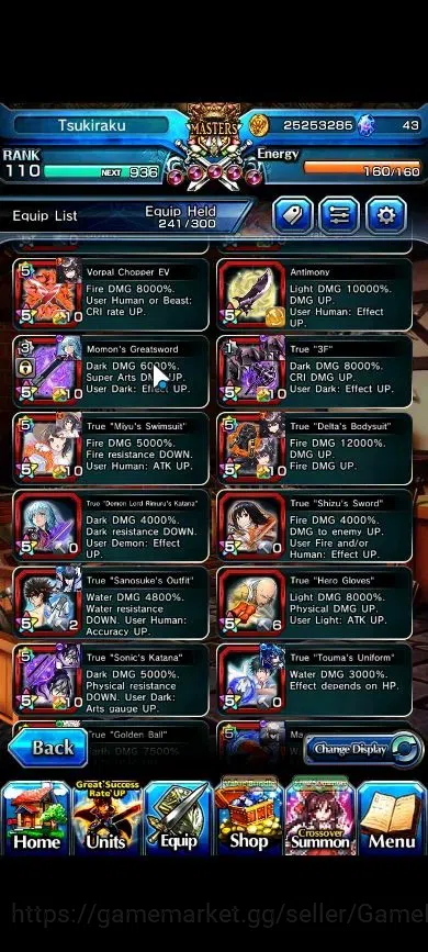 Grand Summoners Accounts Global|Rank 110|27 Ascend+12 TW|(Okarun,S Miyu,DL  image 13