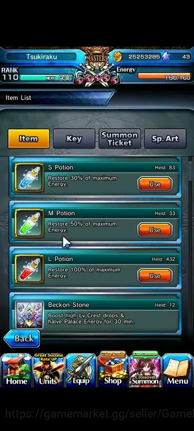 Grand Summoners Accounts Global|Rank 110|27 Ascend+12 TW|(Okarun,S Miyu,DL  image 2