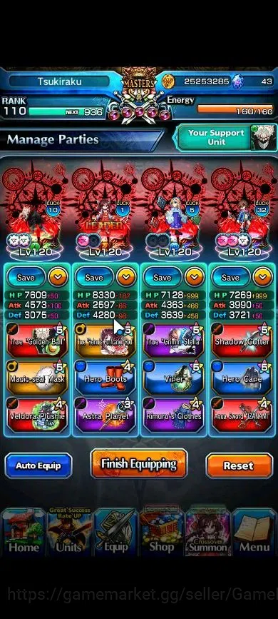 Grand Summoners Accounts Global|Rank 110|27 Ascend+12 TW|(Okarun,S Miyu,DL  image 3