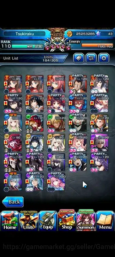 Grand Summoners Accounts Global|Rank 110|27 Ascend+12 TW|(Okarun,S Miyu,DL  image 4