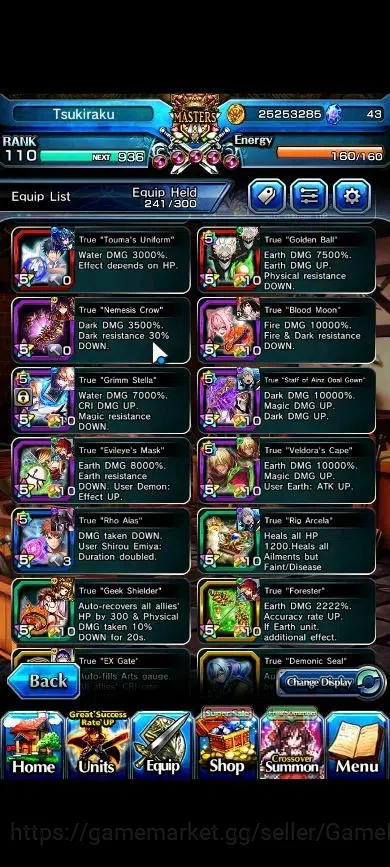 Grand Summoners Accounts Global|Rank 110|27 Ascend+12 TW|(Okarun,S Miyu,DL  image 6