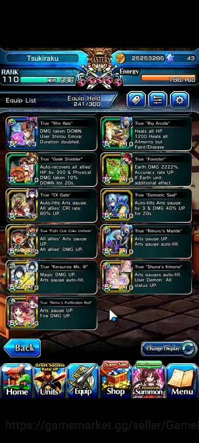 Grand Summoners Accounts Global|Rank 110|27 Ascend+12 TW|(Okarun,S Miyu,DL  image 7