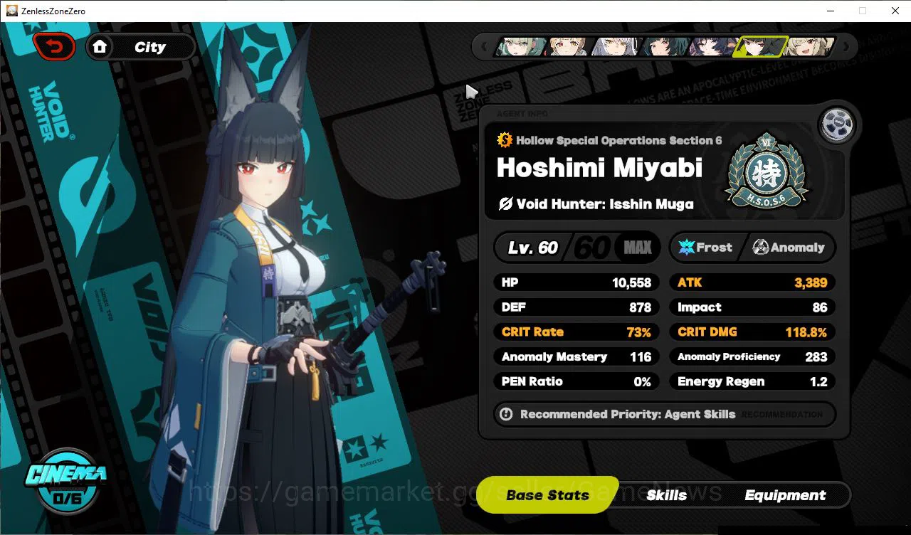 Zenless Zone Zero Accounts ASIA IK 54|S1 Ch3|10 Limit,Miyabi Team[(Miyabi,Yix image 6