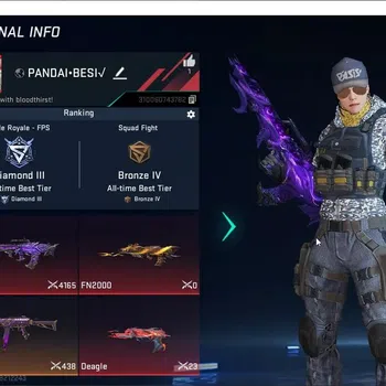 Blood Strike Accounts Rare Skin Asia|2 Eternal Guns:Deagle-Scorpius,QBZ95-Wishper|2 Collab Guns(OPM/TR)|1 Ultra & 10 Legend