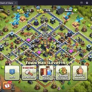 Clash of Clans Accounts High-End TH14-BH9|Lv.156|BK62,AQ64,MP43,GW41.RC24|BM25,BC19,HH8|3 Legendary & 3 Gold Skins|CN