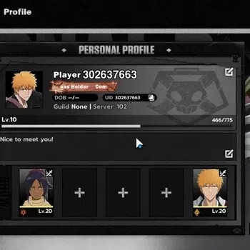 BLEACH: Soul Resonance Accounts NuverseSEA |Lv 10|2 SSR (Ichigo Kurosaki,Yoruichi)|12 SR
