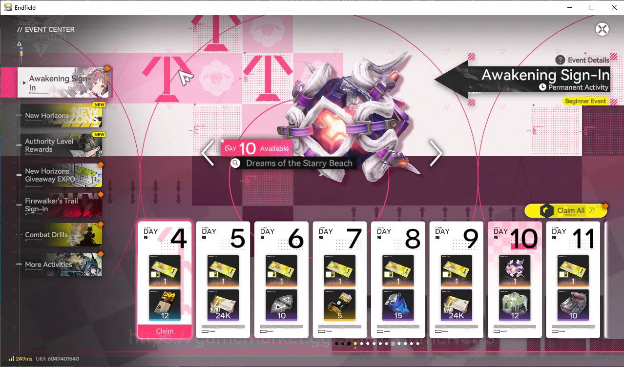 Arknights: Endfield Accounts NA/EU Lv2|1,8k Arsenal|2SSR(Ardelia,Last Rite)+6SR Operators|1 5*WP |100 Oro+3 7