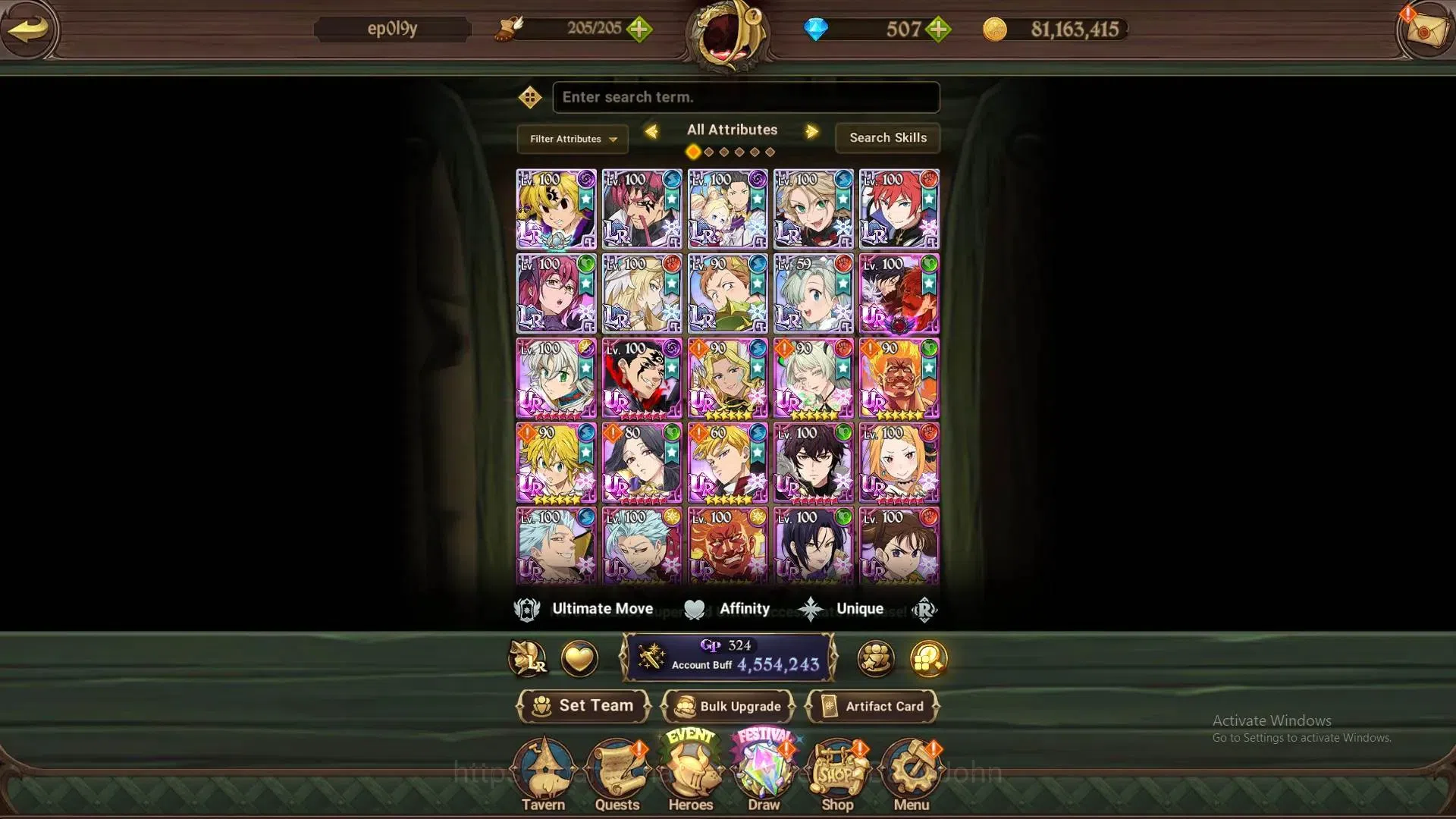 The Seven Deadly Sins: Grand Cross Accounts Global |LR 9+10 UR+Collab RE: ZERO |LR Nemesis 2/6 image 5
