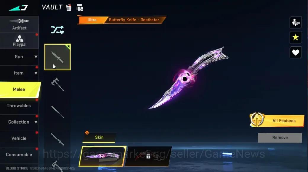 Blood Strike Accounts Starter Asia| Meele Ultra Butterfly Knife Deathstar|NOVA Rebel Vogue|Log Netease|Take Mail|Check 1