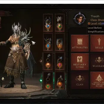 Diablo Immortal Accounts Others EU Italian - Aranoch|60(496)Druid-Slayer|CR 34759|Reso 330|Inverno 1|Lv.30 Varog|CS