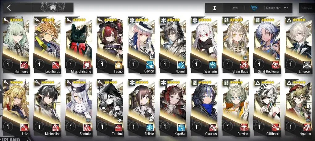Arknights Accounts High-End Lv 63|189 OP+20 Skin|12,5K Oru+82 Originium|9 Limited+Full Collab 13