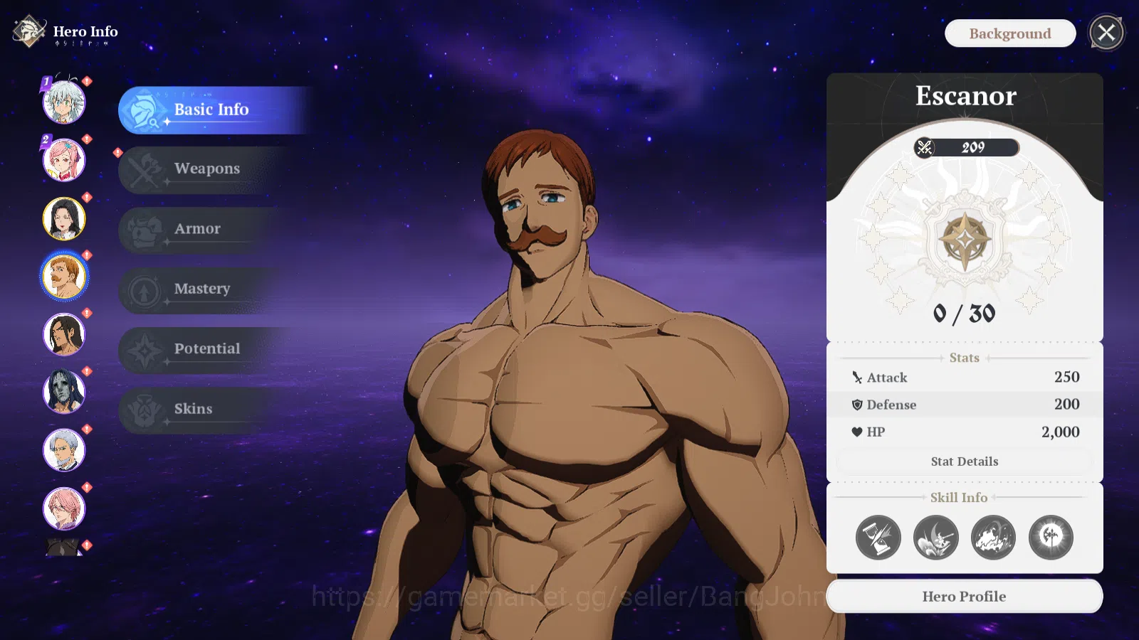 The Seven Deadly Sins: Origin Accounts EUROPE|FreshStarterLvl|2SSR|Escanor,Guila&6SR|Act image 3