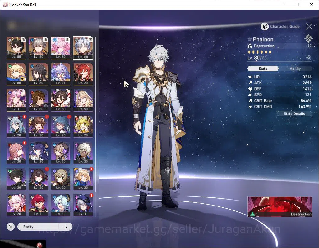 Honkai Star Rail Accounts Asia |Tl 64|Ready Gacha 32k StellarJade 5 Limit[Da image 2