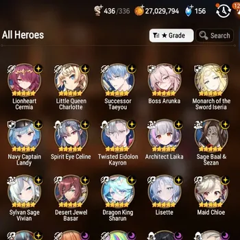 Epic Seven Accounts Limited Hero Global UnVerif|26ML(Lisette,School
