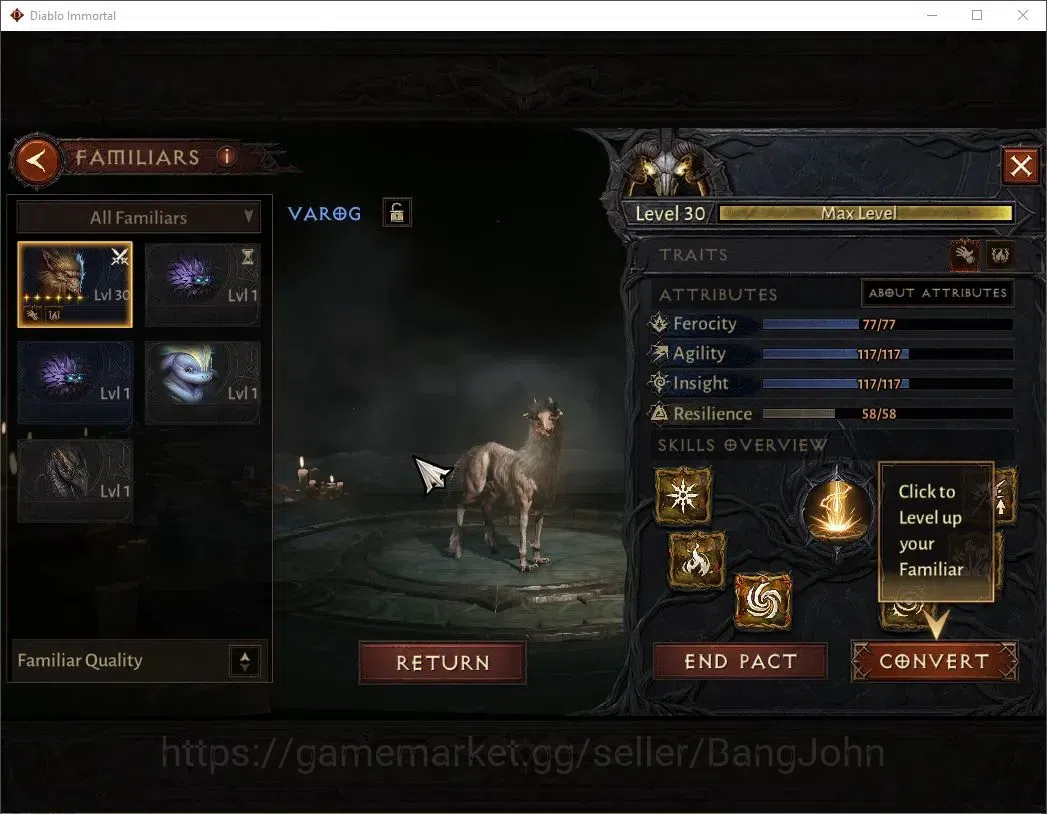 Diablo Immortal Accounts High-End SEA - ANU |60 (736) Monk-Vanquisher|CR 42k|Reso 600|Inferno IV|Varog Lv 30 (4*)|CS 12