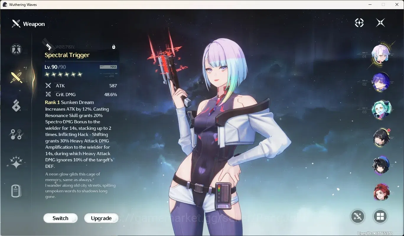 Wuthering Waves Accounts Others SEA|UL 61|Rank 7|2 Char Limited [Lucy RC6,Lucilla]+Sign,Rebecca RC2+Sign|Mc Female|TakeMail 4