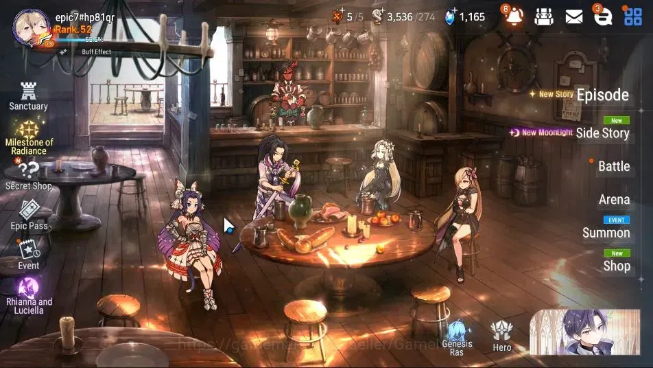 Epic Seven Accounts GLOBAL Unverif|New Era|6 ML(Rhianna&Luciella,Ruele image 1