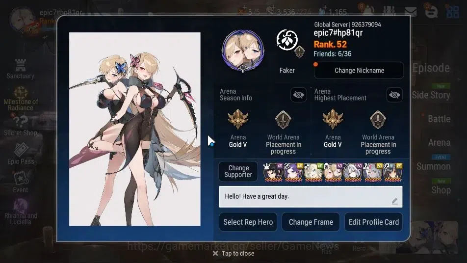 Epic Seven Accounts GLOBAL Unverif|New Era|6 ML(Rhianna&Luciella,Ruele image 2
