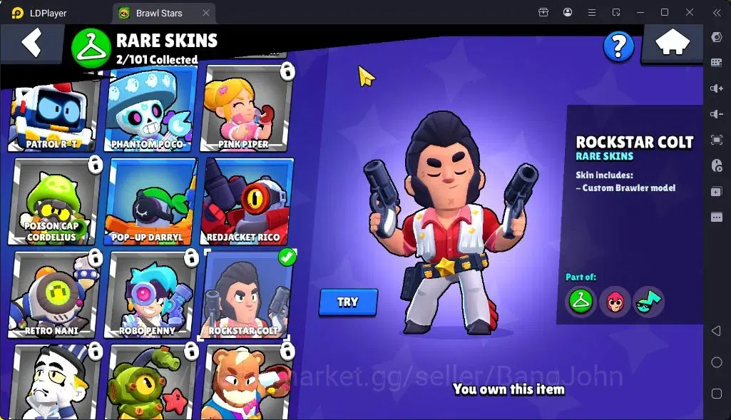 Brawl Stars Accounts Global |Trophy 1394| Brawler 1 Max with Supercharge |Skins 3 Mythic,6 Epic|Bling 6931Protect Off|Check 5