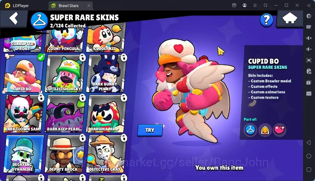 Brawl Stars Accounts Global |Trophy 1394| Brawler 1 Max with Supercharge |Skins 3 Mythic,6 Epic|Bling 6931Protect Off|Check 6