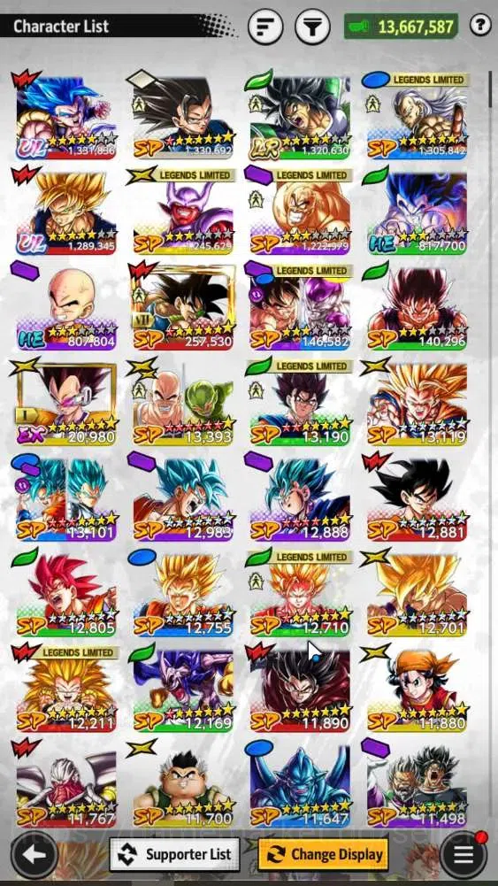 Dragon Ball Legends Accounts Android | Lvl 154|13.6M Total Power|2.3K CC|1 LR|2 image 11